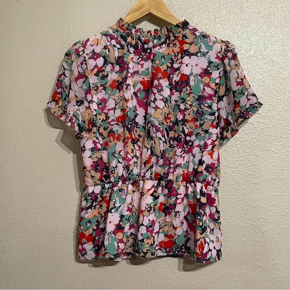 J.Crew Crinkle Cyrano Floral Top‎
